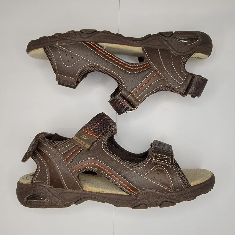 Stride Rite SRT PS Colby Double Strap Sandal Kids Size 13 W Brown